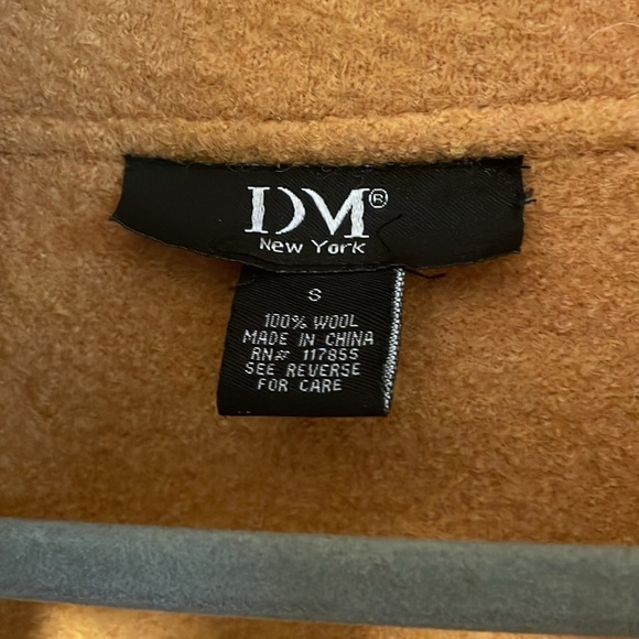 DM New York Vintage Mustard Wool Double Breasted Cropped Wide Sleeve Jacket - Picture 2 of 12